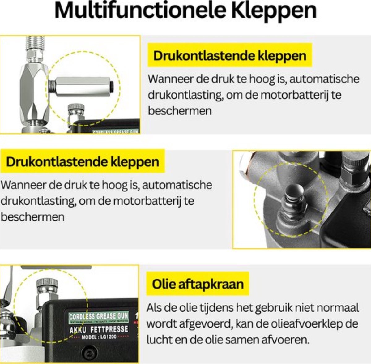 Pneumatische Vetspuit PRO - 2 Accu’s - Inclusief Koffer - Oplaadstation - Complete Set - Zwart