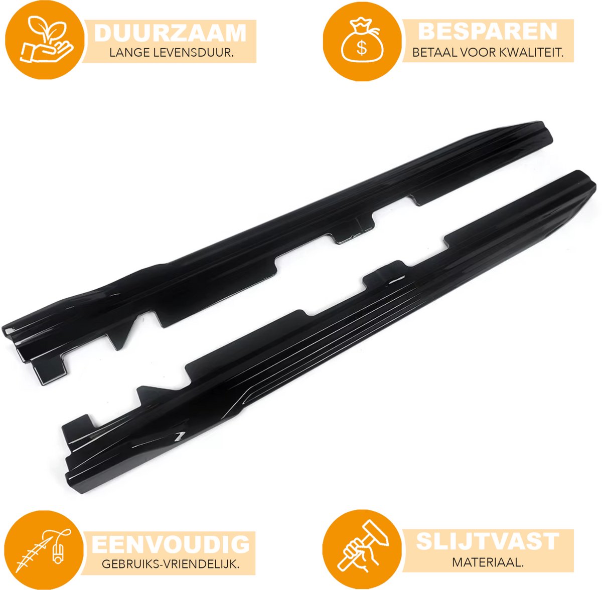 Zijscherm Afwerkingslijst - Voor BMW X3 X3M G01/X4 X4M G02 (2018-2023) - Zijkant - Gloss Black - Auto accessoires