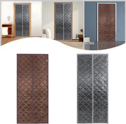 Thermische gordijnen - Isolerend - Bruin - Voor deuren in huis of kantoor - Magnetisch - 95x210cm