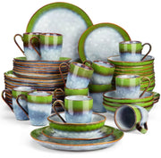 Azzuro Serviesset - 48 delig - 12 persoons - Durec groen - Dinerborden - Bordenset - Diepe borden - Ontbijtborden - Servies - Keukenservies