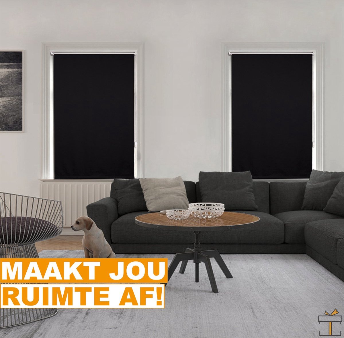 Rolgordijn - Verduisterend - 90x160cm - Isolerend - Zonder boren