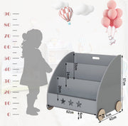 Bolt Edge Opbergkast - Wit - Boekenkast - Kinderkamer - Speelgoedkast - Boekenrek - Hout