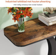 Console tafel Valdera - Wandtafel - Sidetafel - Dressoir - Massief hout en metaal - Haltafel - Woonkamer of hal