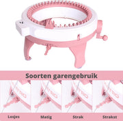 Happyment Breimachine - Breimolen - Punnikmolen - Knitting Machine - Wolmolen - Roze