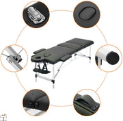 Massagetafel - Aluminium - Verstelbaar & Inklapbaar - Behandeltafel - Luxe