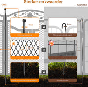 Hondenren Mira - Hondenbench - Hondenbox - Puppyren voor Puppytraining en Binnen/Buiten Gebruik - Opvouwbaar - Zwart