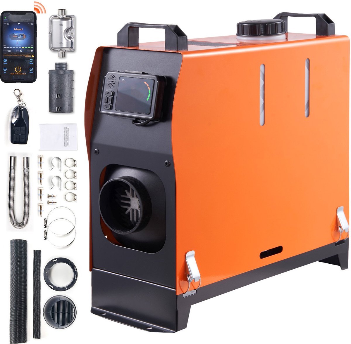 Diesel Kachel Deluxe - Met Bluetooth en LCD Scherm - Timerfunctie - Afstandsbediening - Oranje