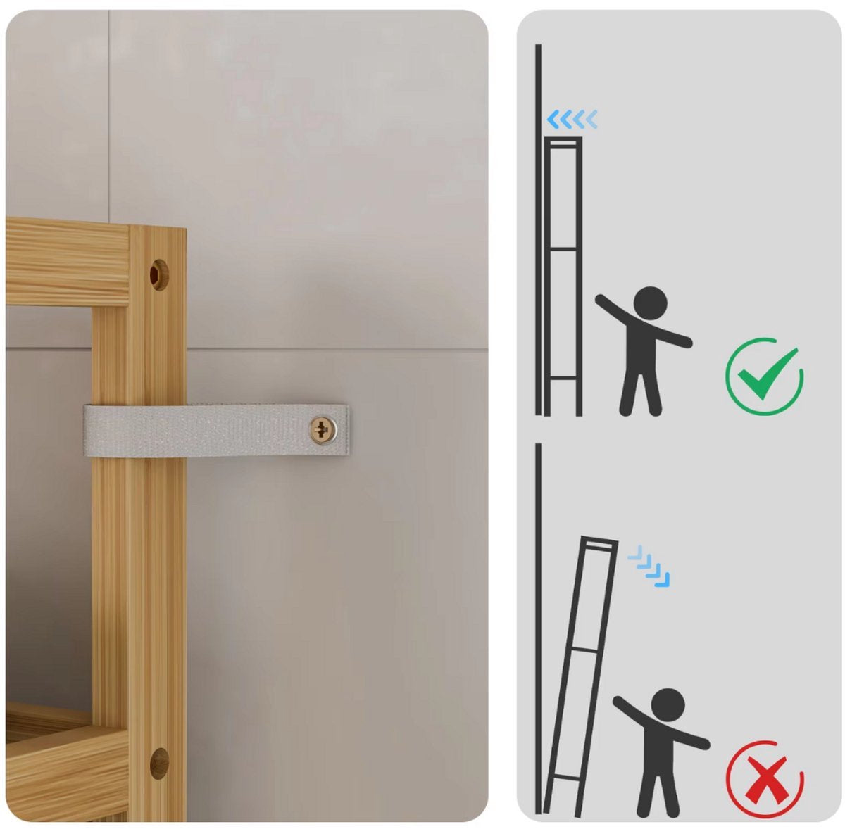 Plantenstandaard Fioren - Bamboe - 161cm - Plantenrek - Plantentafel - Voor binnen & buitengebruik - Bloempothouder - Metaal