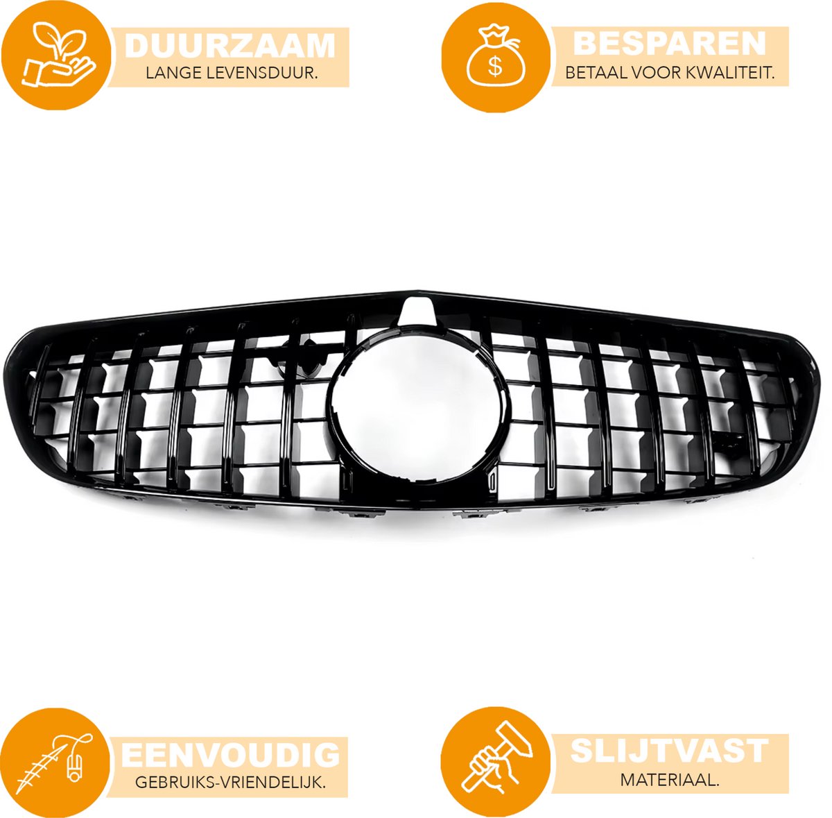 GT Grill - Zwart - Voorbumper - Voor Mercedes S-Klasse Coupe W217/C217 S63/S65 AMG (2014-2017) - Auto Accessoires