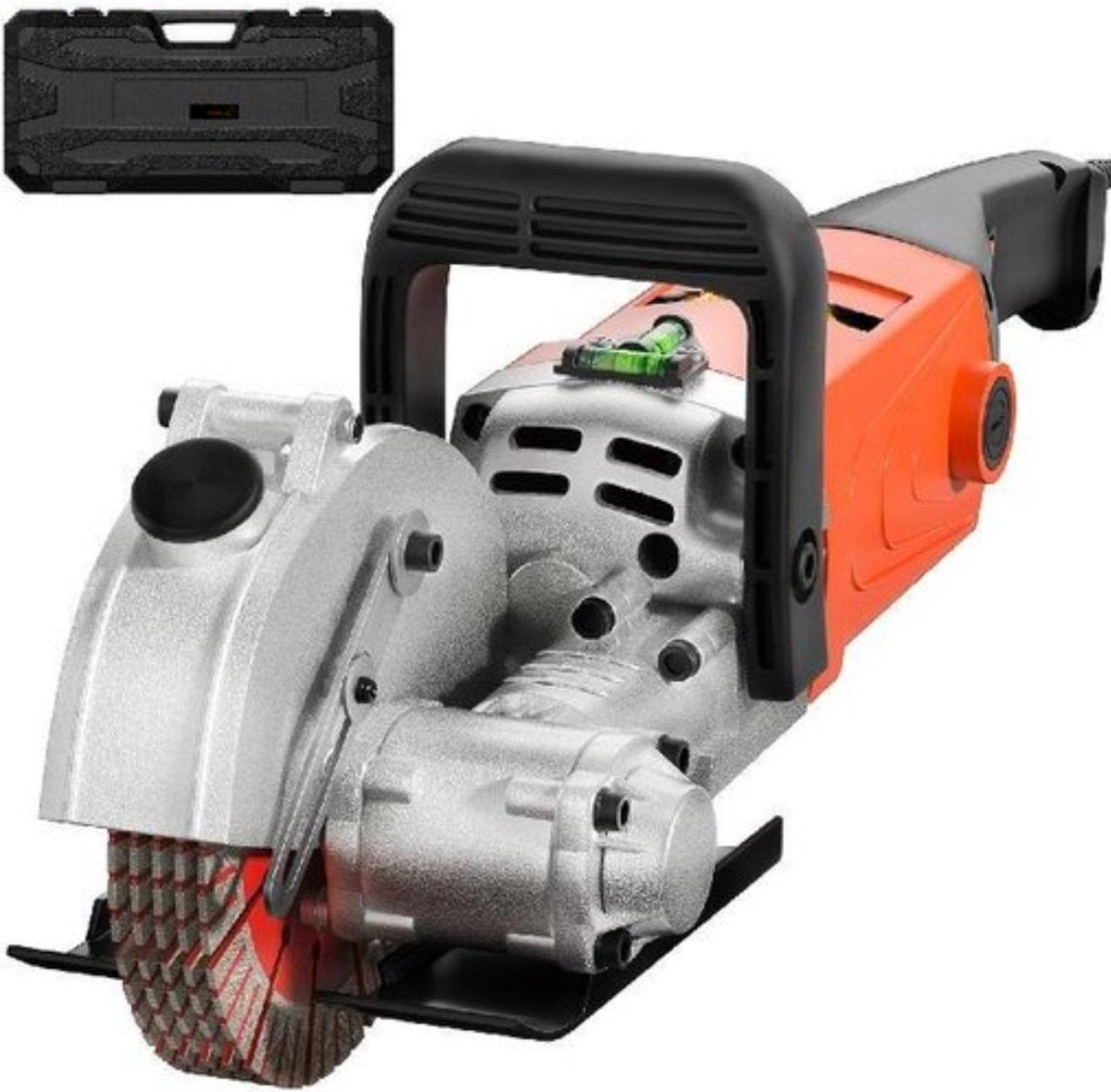 Happyment Elektrische muurfrees - 3000W - met 5 zaagbladen - Sleuvenzaagmachine - Oranje