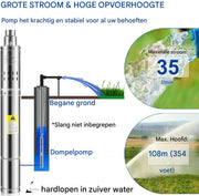 Happyment Dompelpomp PRO - Watersproeier - Dompelpomp - Waterpomp - 35L/Min