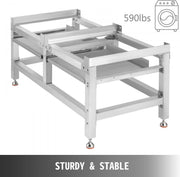 Bolt Edge Wasmachine Verhoger - Verstelbaar - Aluminium - Inclusief 2 planken
