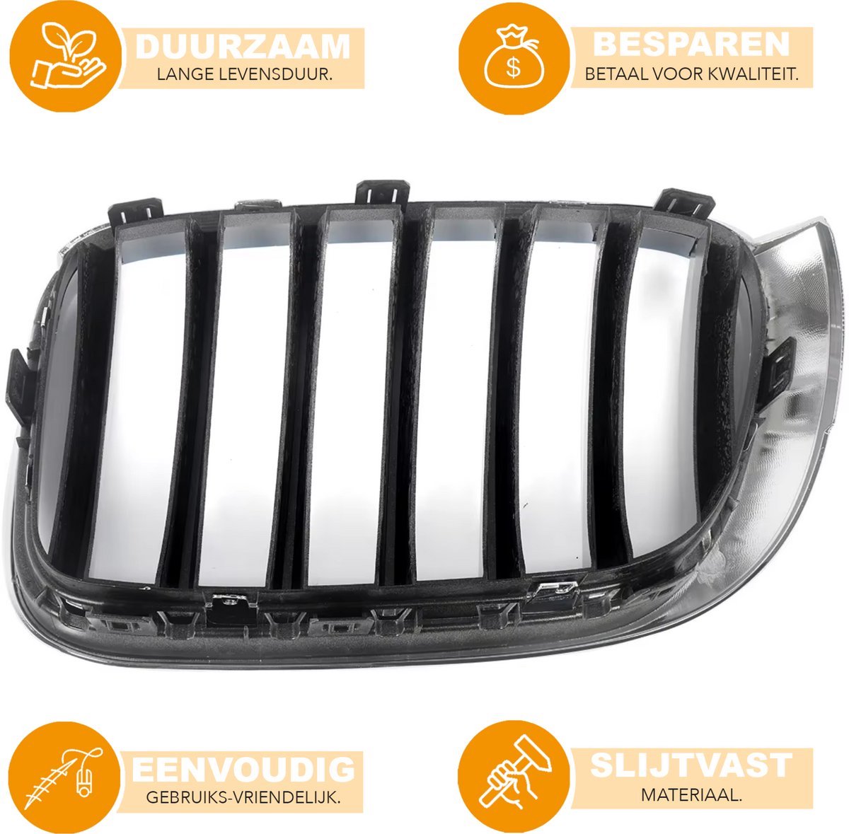 Grille Xiron - Voorbumper grille deluxe - Rechterkant - Chroom - Auto accessoires - Voor BMW F25 X3/X4 F26 (2014-2017) - Auto Accessoires