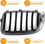 Voorbumper grille deluxe - Rechterkant - Chroom - Auto accessoires - Voor BMW F25 X3/X4 F26 (2014-2017) - Auto Accessoires