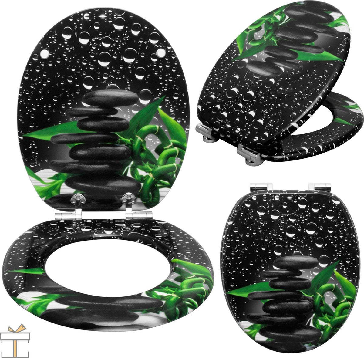 Happyment® Antibacteriële Toiletbril - Met Softclose - Universeel - Toiletbrillen - WC Bril - Toiletzitting - Black friday - Kerstcadeau