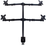 Monitor arm Quattro - Voor 4 schermen - Beugel - Voor kantoor en werkplek - Verstelbare bureausteun voor 4 schermen (10-27 inch) - Met universele basis