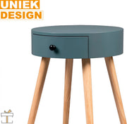 Happyment Ladekastje modern - Nachtkastje - Slaapkamer - Bureau - Kantoor - Ladekast Hout - Grijs - 38x38x48cm