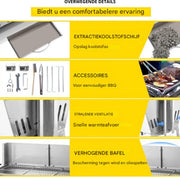 Elektrische BBQ - Grill Functie - Rookvrij Voor Binnen of Buiten - Moderne Look