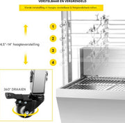 Elektrische BBQ - Grill Functie - Rookvrij Voor Binnen of Buiten - Moderne Look