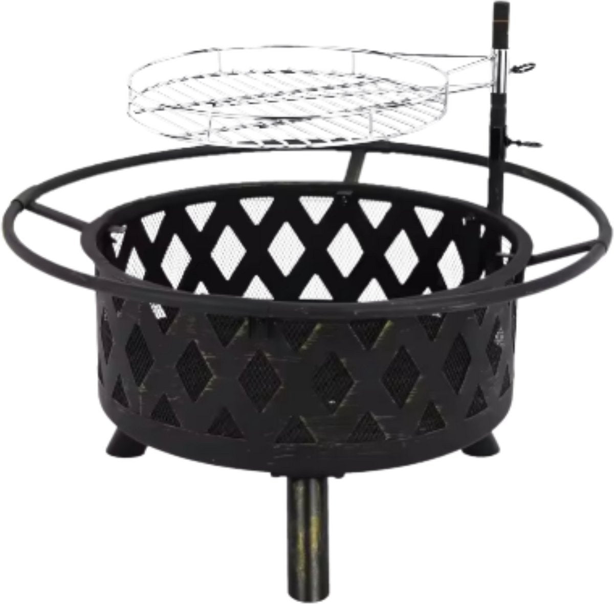 BBQ Vuurkorf Valora met vonkenscherm - 76CM - Voor buiten - Vuurschaal - Tuinhaard - Sfeerhaard