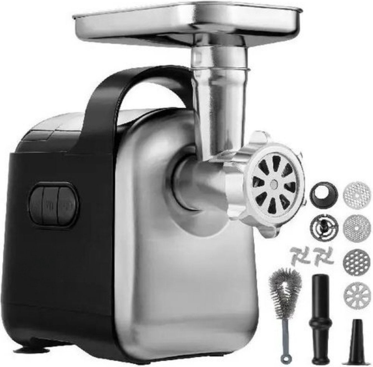 Gehaktmolen deluxe - Zwart - Professioneel - Compact - RVS - Vleesmolen
