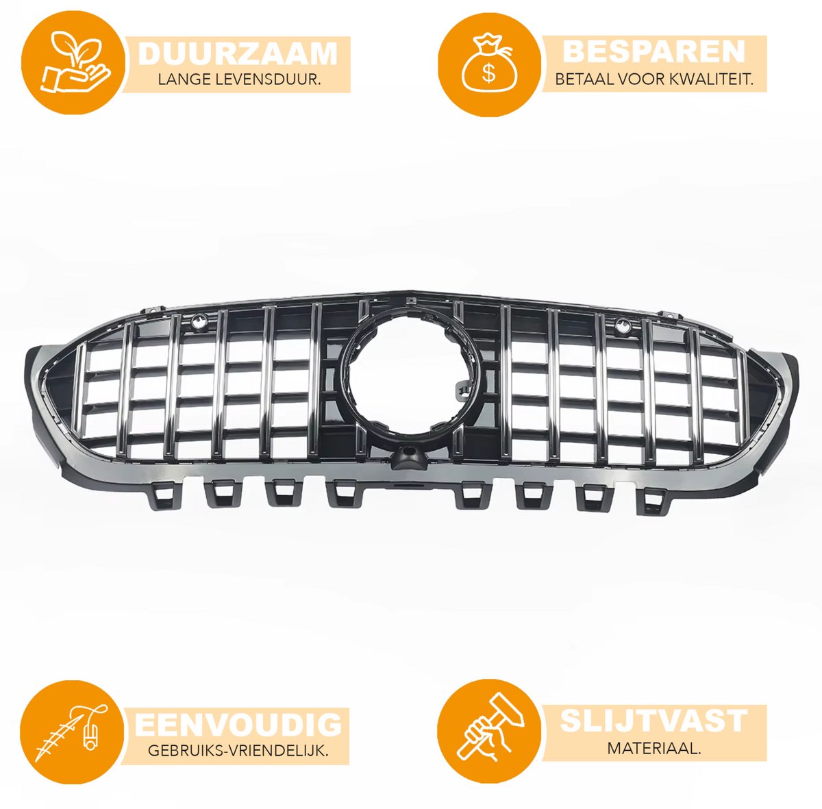 Voorbumper Grille - Voor Mercedes A-Klasse W177 A250/A200/A45 AMG (2018+)- GTR Stijl - Auto Accessoires