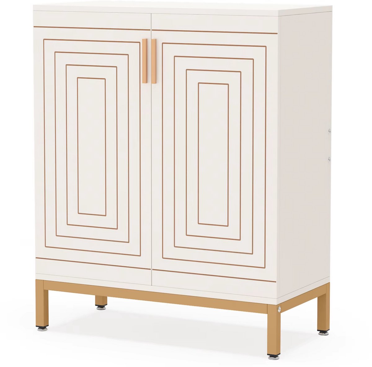 Schoenenkast deluxe - Met deuren - Wit - 20 paar - Schoenenrek - 80m - 6 laags - Opbergkast