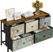 Ladekast met 5 Laden -Dressior - Kast - Voor Woonkamer, Slaapkamer, Keuken of Hal - TV-Kast & Dressoir - Met Stof en Metalen Frame van
