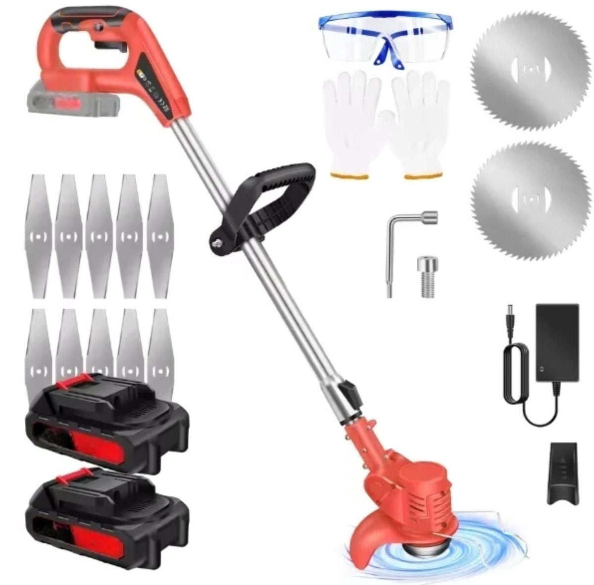 Draadloze Grastrimmer 21V - Elektrische Strimmer - Inclusief Accu - Voor Gras, Onkruid & Tuinonderhoud