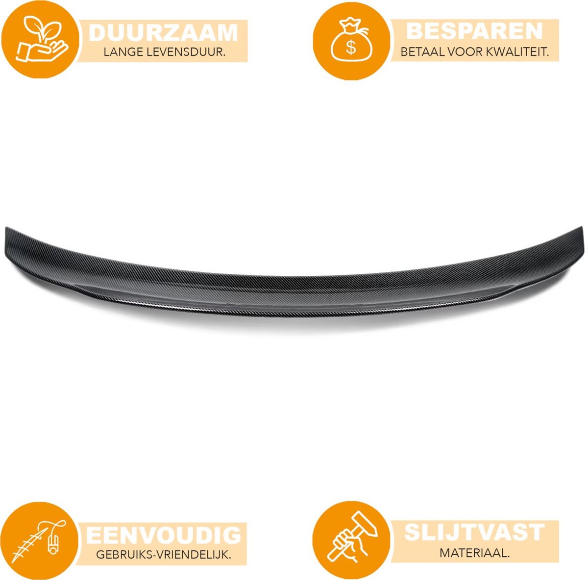 Spoiler Stradix - Kofferbak Spoiler - Voor Mercedes W206 C300 Sedan (2021-2023) - Gloss Black - Auto Accessoires