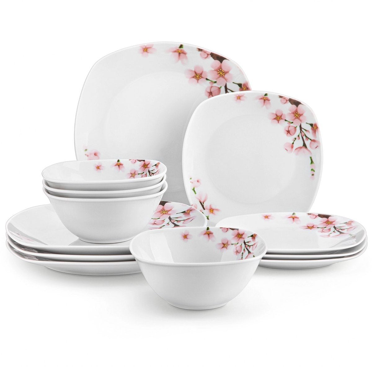 Ornate Serviesset - 24 delig - 8 persoons - Baby blauw - Dinerborden - Bordenset - Diepe borden - Ontbijtborden - Servies - Keukenservies – Elegant tafelservies