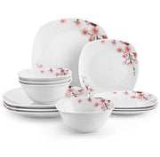 Majestic Serviesset - 48 delig - 12 persoons - Groen - Dinerborden - Bordenset - Diepe borden - Servies - Ontbijtborden - Keukenservies