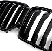 Auto Radiator Nier Kap Grille Enkel Lijn - Voor Bumper Grille Glanzend Zwart - Voor BMW X6 G06 M60i LCI 2024 - Auto Accessoires