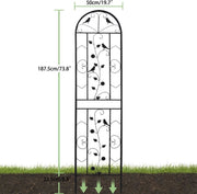 Trellis Opulence - Tuin Trellis Hek - 2 stuks - Voor Buiten - Metalen Klimplant Bloempanelen - 188cm - Anti-Roest Scherm voor Rand en Tuinrand