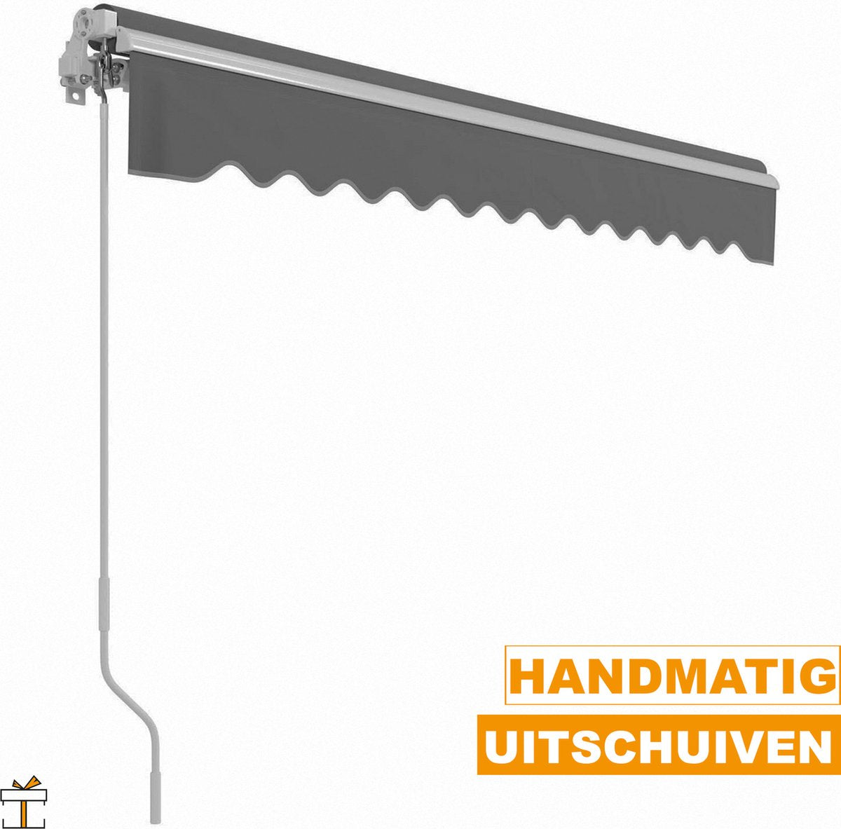 Happyment Zonnescherm handmatig - Zonneluifel - Terras - Tuin - 250 x 300cm
