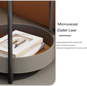 Bijzettafel Luxios - Bijzettafeltjes voor woonkamer of slaapkamer - Zadelleren Planken - Wachtruimte - Uniek Accent