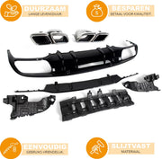 Achterbumper - Voor Mercedes C-Klasse C205/A205 Coupe/Convertible 2015-2018 - Auto accessoires - Splitter lip - C63 stijl