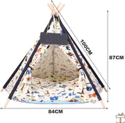 Happyment Tipi tent huisdier - Luxe teepee - Mand voor hond en kat - Kattenmand, Hondenmand, Hondentent, Kattentent