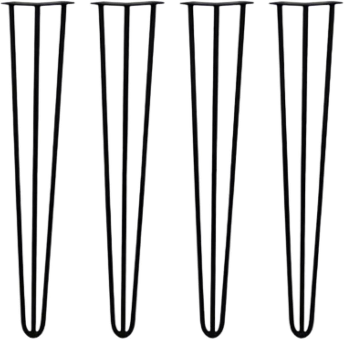 Haarspeld Tafelpoten 86 cm - Set van 4 Massieve Metalen Poten - Industrieel Design - Voor Bureau, Kantoor & Restaurant