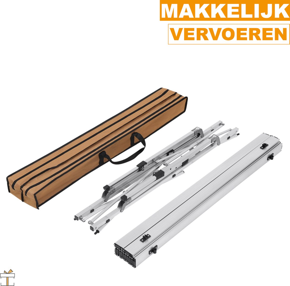 Happyment® Camping klaptafel - 4 personen - Inklapbaar - Picknicktafel - Verstelbaar in hoogte - Kinderen & volwassenen