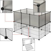 Dierenren - Extra hoog - Verstelbaar - Wit - 107x72x72cm