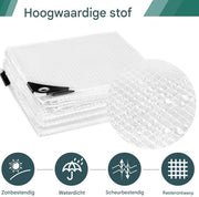 Waterdicht Zeildoek - Transparant - Voor Tuinmeubilair, Trampolines & Brandhout - Scheurbestendig & UV-bestendig - Color: Clear-2x3m