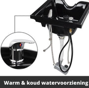 Happyment Haarwasbak - Wasbak - Kapper Salon Wastafel - Kapperswasbak - Zwart