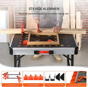 Werktafel en opspantafel - MDF werkbank - Inklapbaar Werkbank - Gereedschap - 454kg - 84,5x60x73,5cm