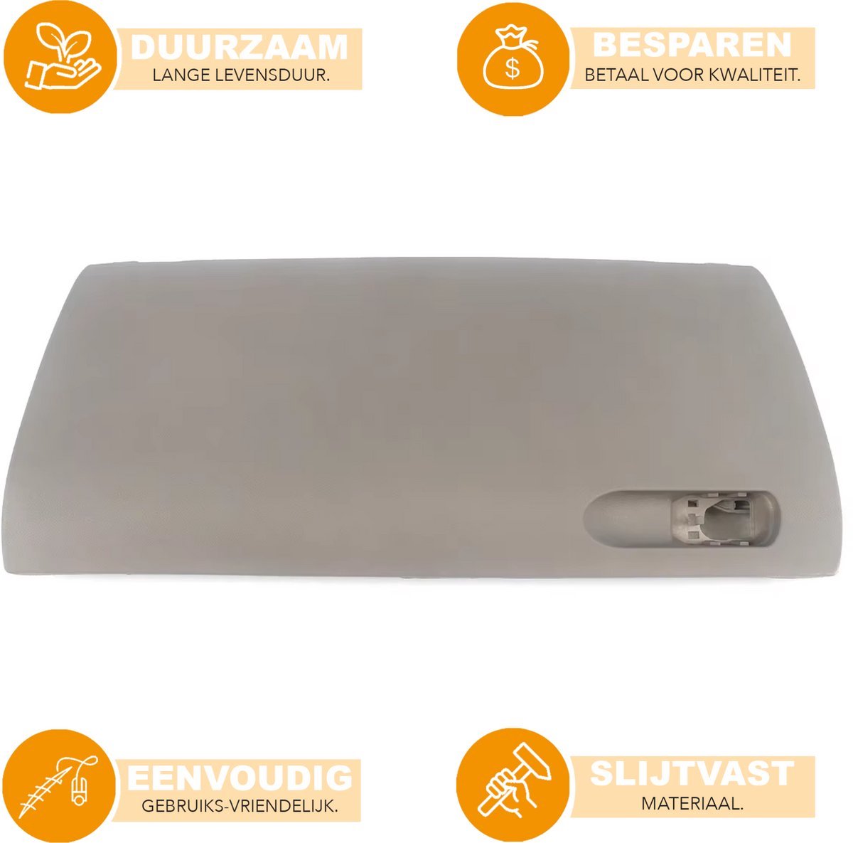 Opbergdeksel Brutal - Opbergdoos Deksel - Grijze Kleur - Voor Audi A4/S4 B6/B7 (2001-2008) - Handschoenenkastje Deurdeksel