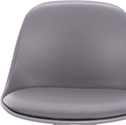 Hoge Barkruk Dublin - Zithoogte 75cm - Grijs - Set van 1 - Keuken - Barstoelen - Met rugleuning - Kunstleer - Bruin frame