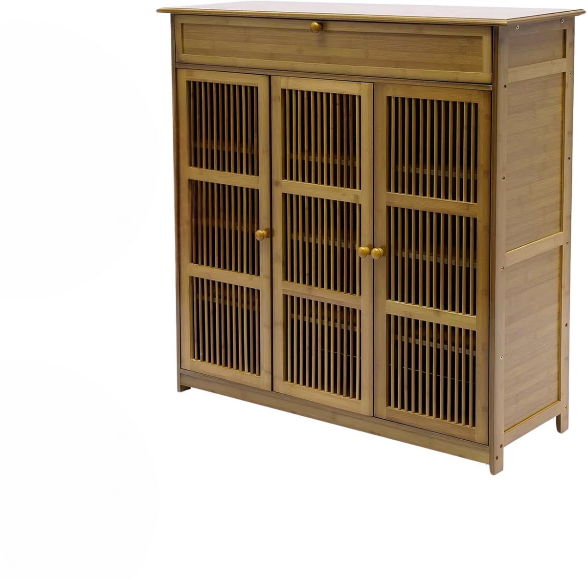 XXL Vintage schoenenkast Tavien - Schoenenrek - 20 paar - Voor Entree - Met deuren