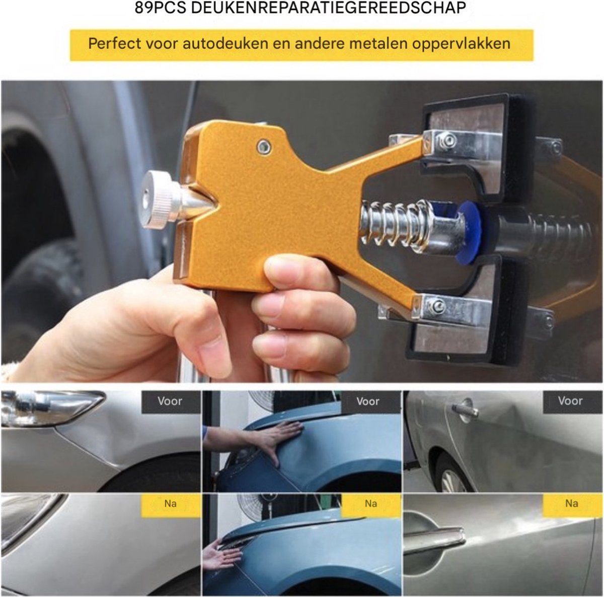 Deukentrekker PRO - Uitdeukset - Reparatieset - 89 Stuks - Inclusief Tasje