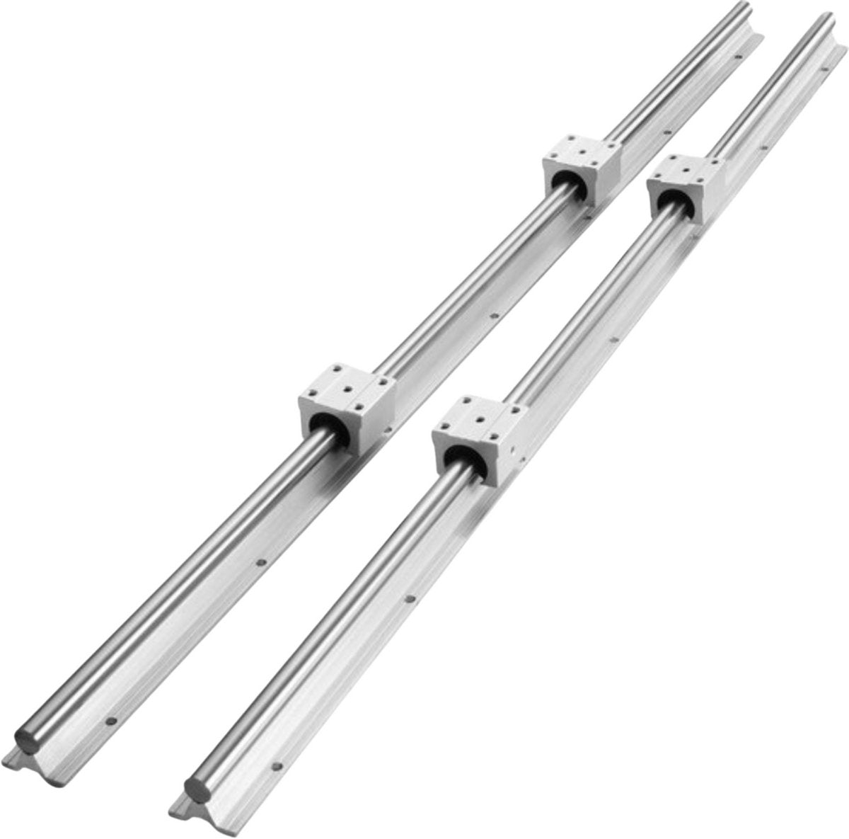 Lineaire Geleider - Lineaire Rail 2 Stuks - Geleiding - SBR20-1200mm - Koolstofstaal Aluminium