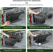 Opbergbox met deksel- Opbergdoos- Buiten- 25L Opbergbakken en Gereedschapskist - Kunststof Opbergdoos
